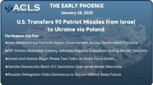 U.S. Transfers 90 Patriot Missiles from Israel to Ukraine via Poland