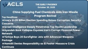 China Supplying Fuel Chemicals Aids Iran Missile Program Revival