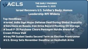 Israel Recovers U.S. Soldier’s Body; Hamas Leadership Rift Widens