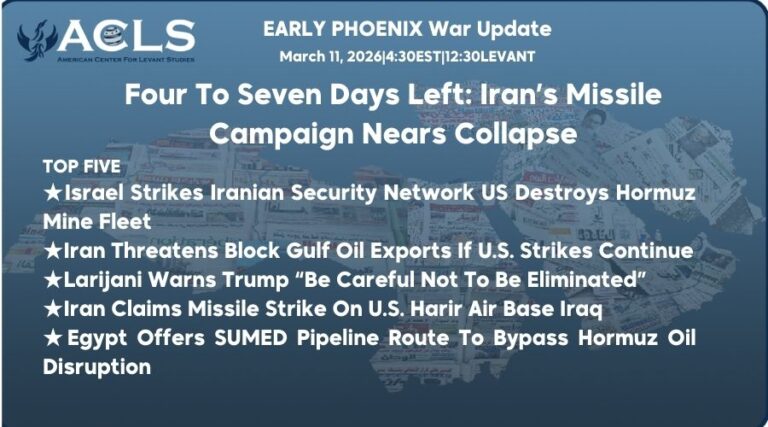 Four To Seven Days Left: Iran’s Missile Campaign Nears Collapse